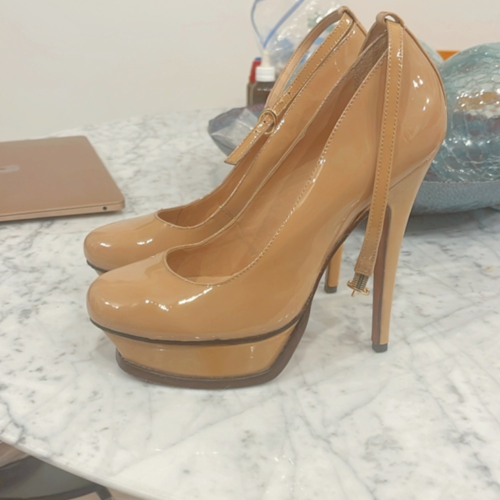 Luiza Barcelos Brasil plataform heels saint Laurent inspired size 7.